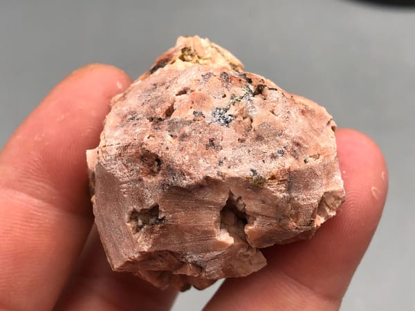 Potassium feldspar (species not verified) from Wulian, Shandong, China, individual mineral specimen view 5