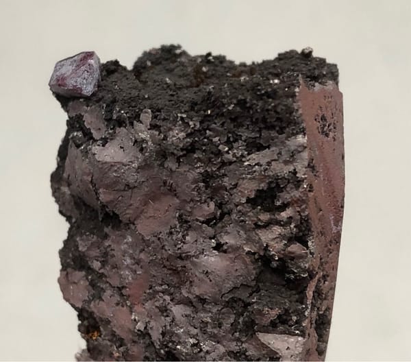 Cuprite from Anhui, China, individual mineral specimen view 4