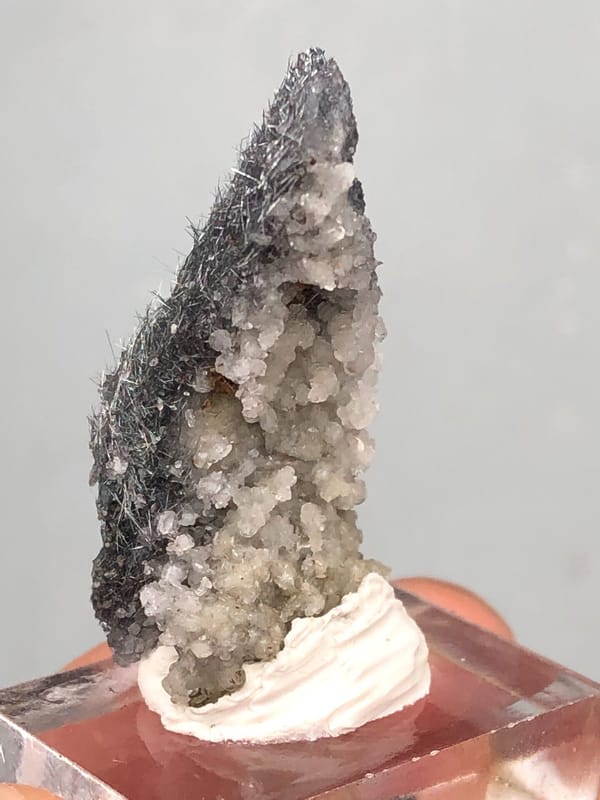 Bismuthinite from Inner Mongolia, China, individual mineral specimen view 2