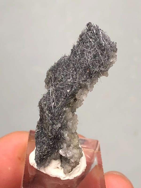 Bismuthinite from Inner Mongolia, China, individual mineral specimen view 3