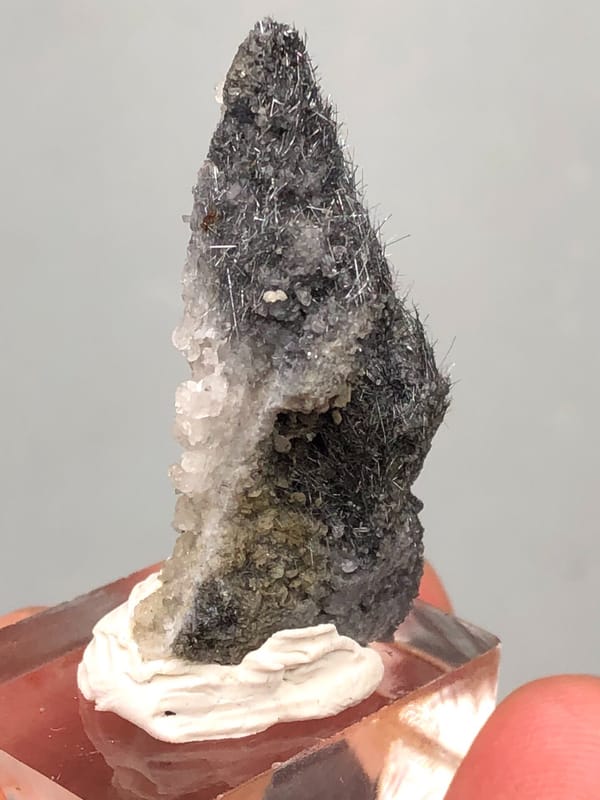 Bismuthinite from Inner Mongolia, China, individual mineral specimen view 6