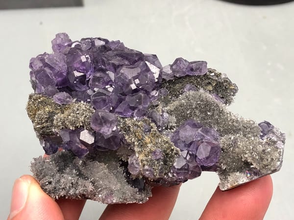 Fluorite from Fujian, China, individual mineral specimen view 2