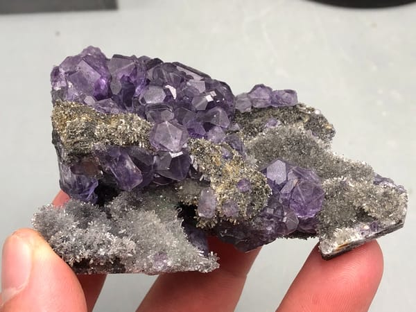 Fluorite from Fujian, China, individual mineral specimen view 3