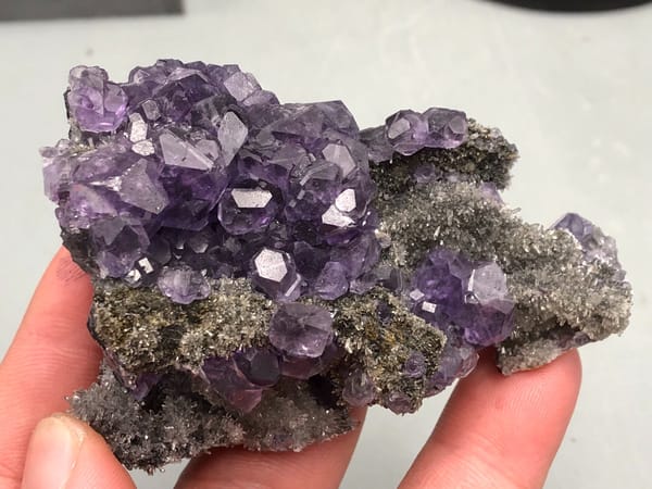 Fluorite from Fujian, China, individual mineral specimen view 4