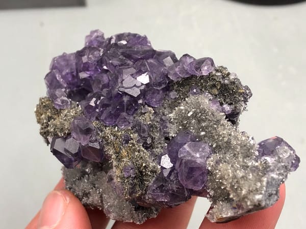 Fluorite from Fujian, China, individual mineral specimen view 5
