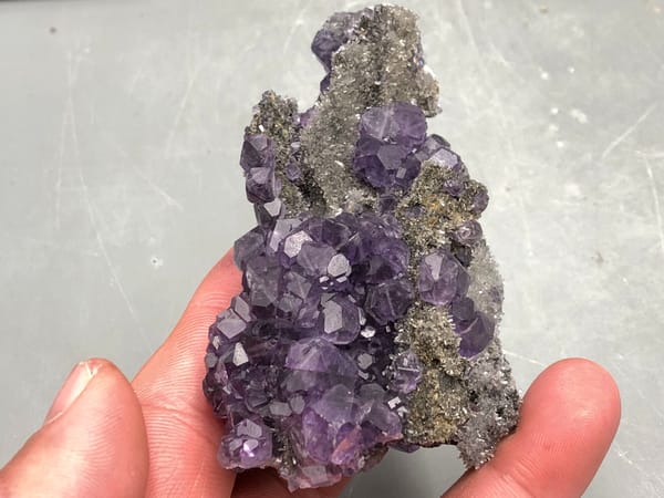 Fluorite from Fujian, China, individual mineral specimen view 7