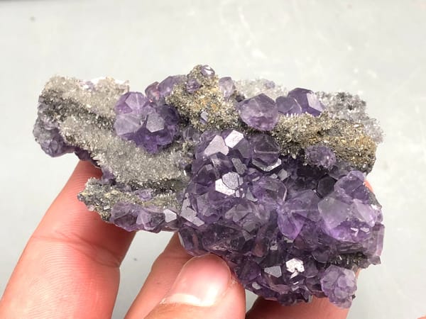Fluorite from Fujian, China, individual mineral specimen view 8