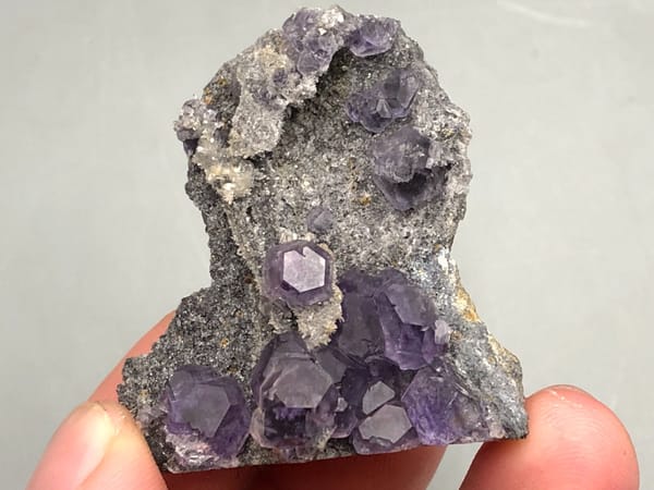 Fluorite from Fujian, China, individual mineral specimen view 1