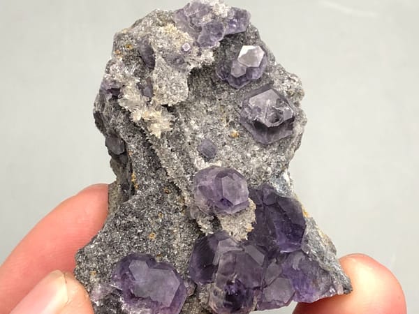 Fluorite from Fujian, China, individual mineral specimen view 2