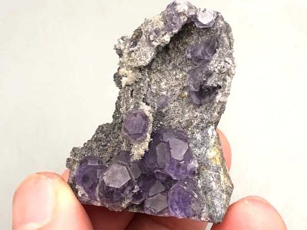 Fluorite from Fujian, China, individual mineral specimen view 3