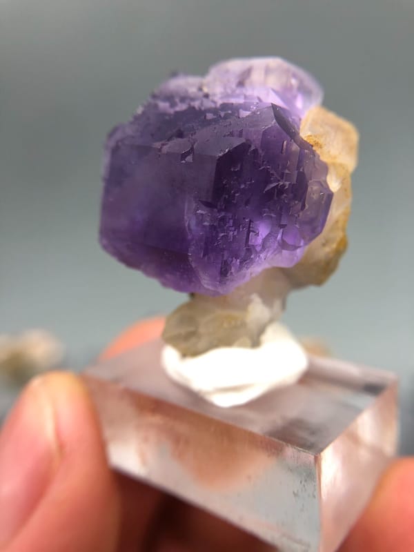 Fluorite from Fujian, China, individual mineral specimen view 3