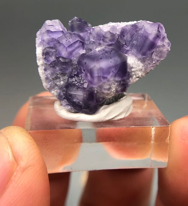 Fluorite from Fujian, China, individual mineral specimen view 1
