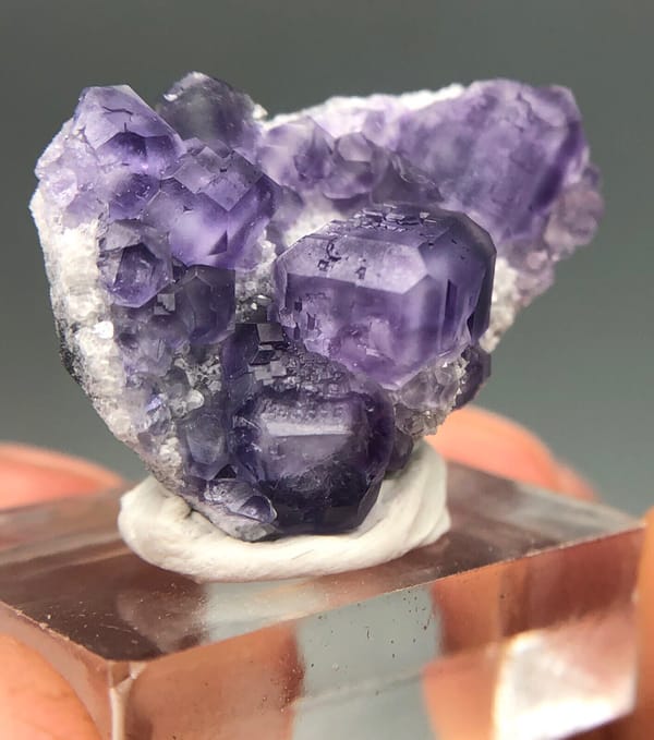Fluorite from Fujian, China, individual mineral specimen view 2