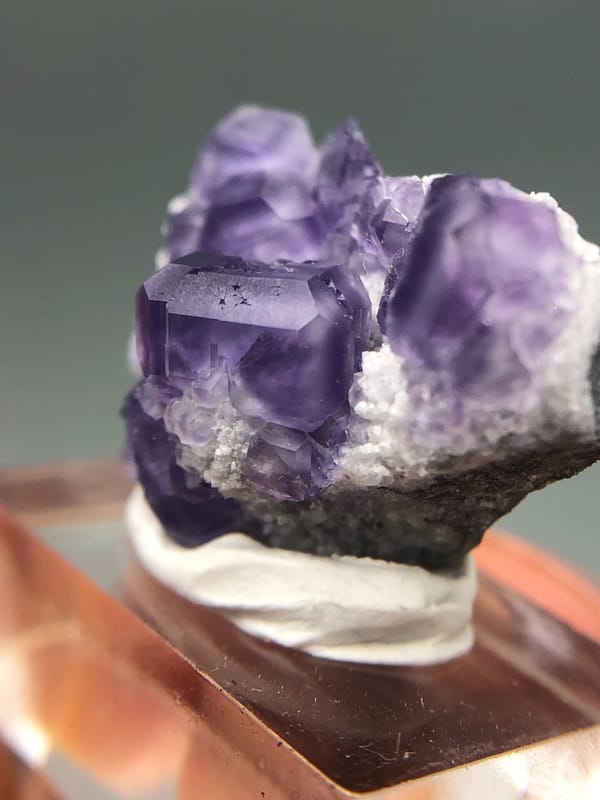 Fluorite from Fujian, China, individual mineral specimen view 3