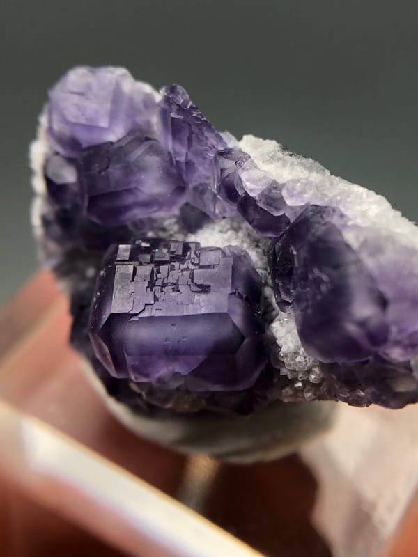 Fluorite from Fujian, China, individual mineral specimen view 4