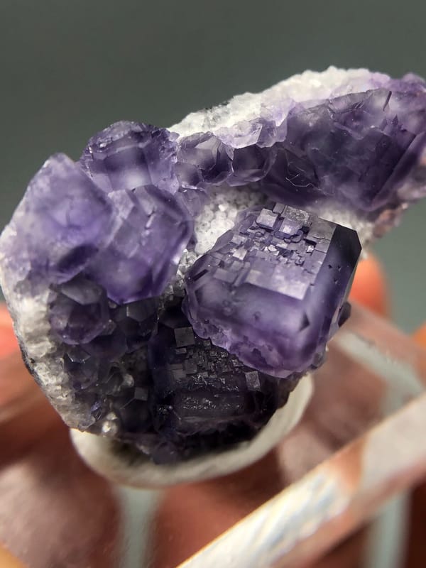 Fluorite from Fujian, China, individual mineral specimen view 5