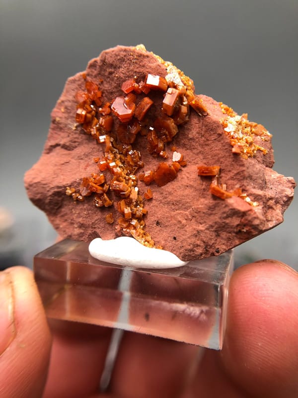 Vanadinite from Morocco, individual mineral specimen view 1