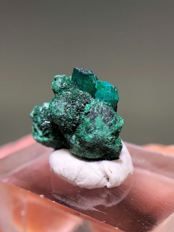 Dioptase from Congo (specific country not recorded), individual mineral specimen view 3
