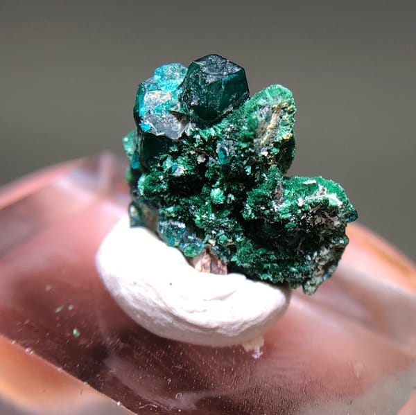 Dioptase from Congo (specific country not recorded), individual mineral specimen view 5