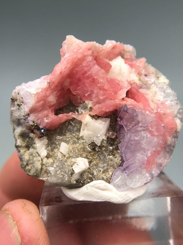 Rhodochrosite from Wuzhou, Guangxi, China, individual mineral specimen view 1