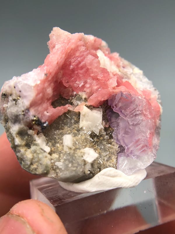 Rhodochrosite from Wuzhou, Guangxi, China, individual mineral specimen view 2