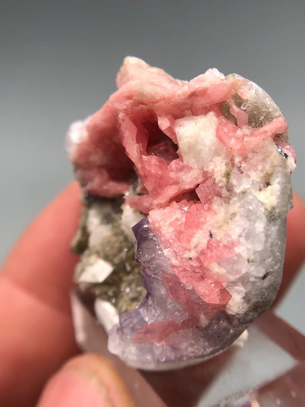Rhodochrosite from Wuzhou, Guangxi, China, individual mineral specimen view 4