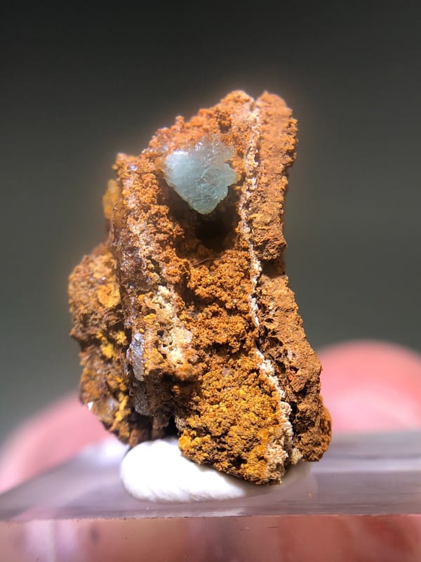 Cuprian adamite from Guangxi, China, individual mineral specimen view 2