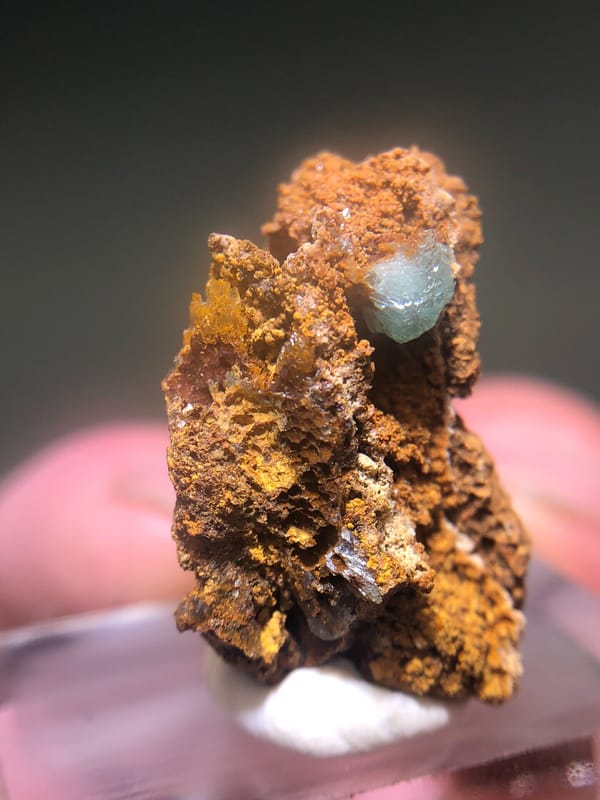 Cuprian adamite from Guangxi, China, individual mineral specimen view 4