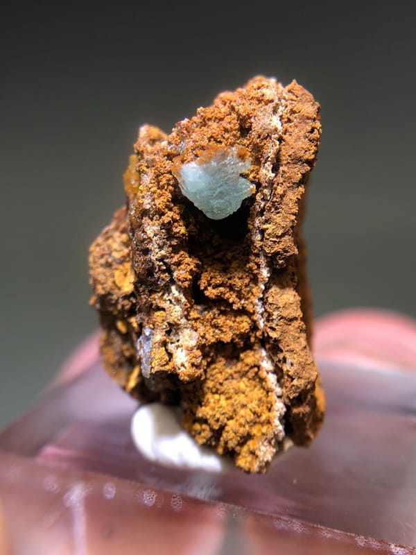Cuprian adamite from Guangxi, China, individual mineral specimen view 5