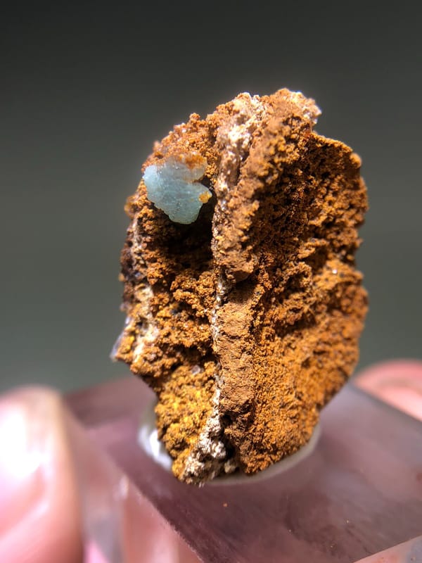 Cuprian adamite from Guangxi, China, individual mineral specimen view 6