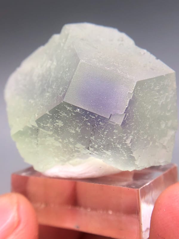 Fluorite from Fujian, China, individual mineral specimen view 4