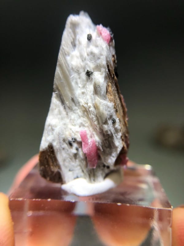 Rhodonite from Brazil, individual mineral specimen view 1