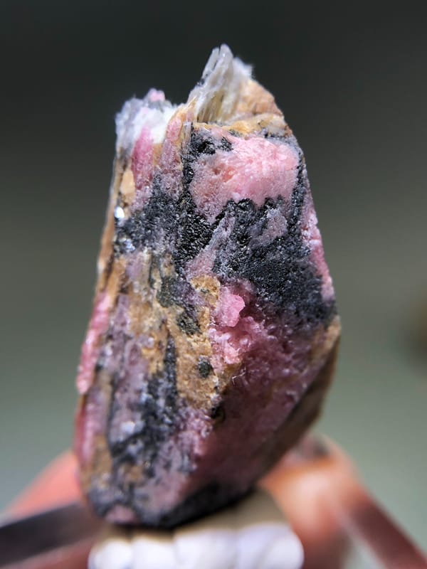 Rhodonite from Brazil, individual mineral specimen view 7