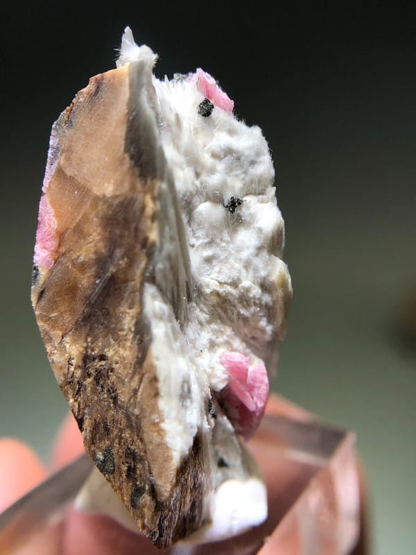 Rhodonite from Brazil, individual mineral specimen view 8