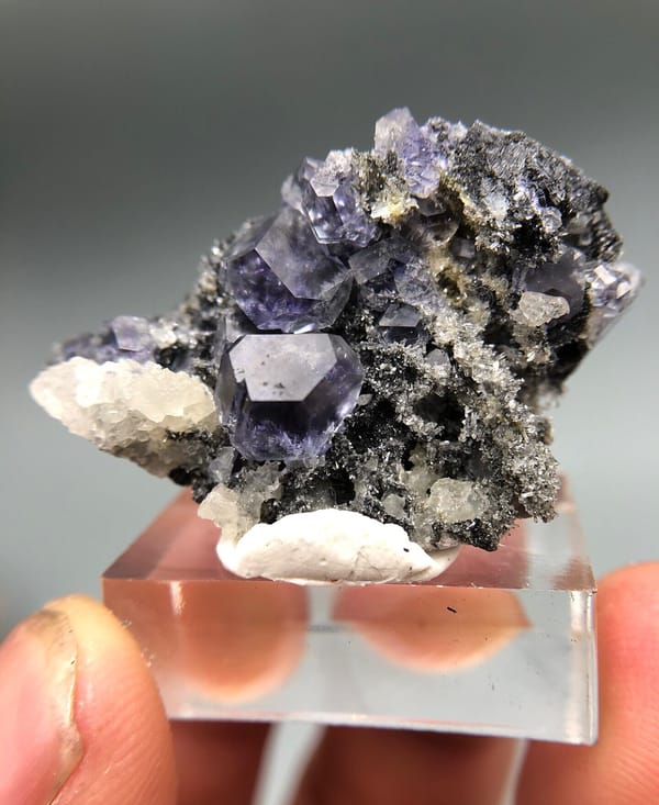 Fluorite from Fujian, China, individual mineral specimen view 1