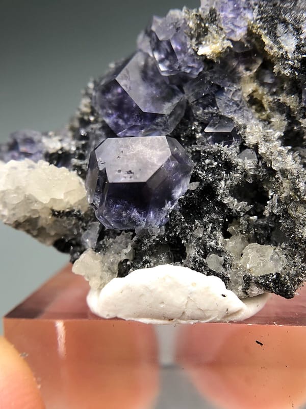 Fluorite from Fujian, China, individual mineral specimen view 2