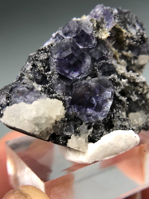 Fluorite from Fujian, China, individual mineral specimen view 3
