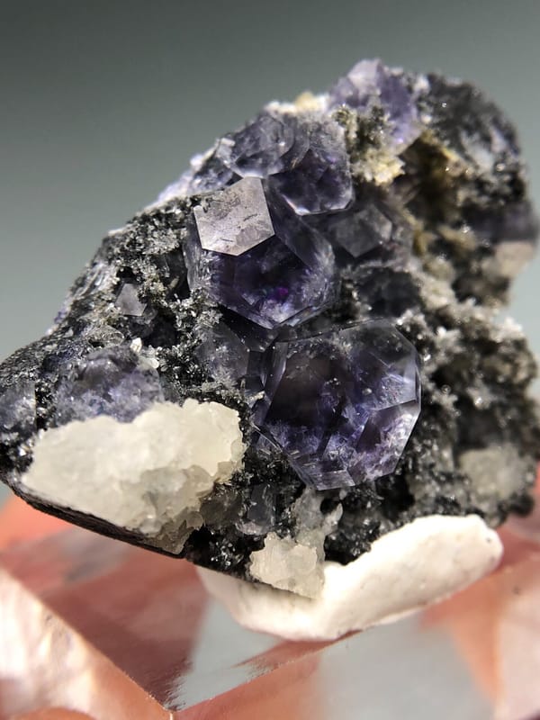 Fluorite from Fujian, China, individual mineral specimen view 8