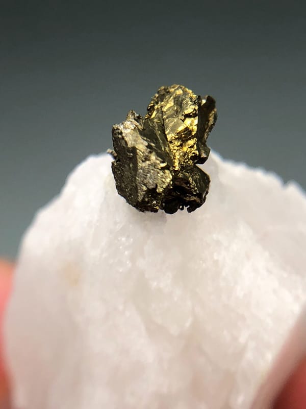 Chalcopyrite from Congo (specific country not recorded), individual mineral specimen view 3