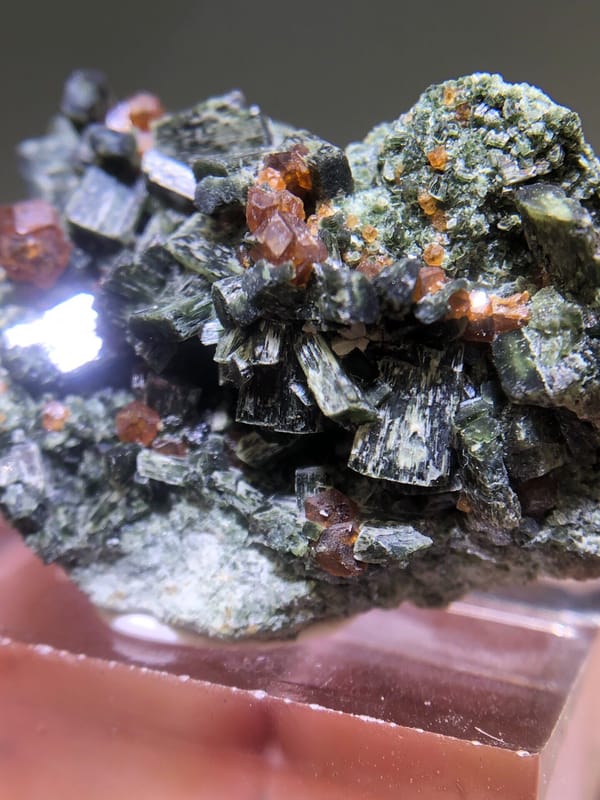 Grossular from Zhaoqing, Guangdong, China, individual mineral specimen view 4