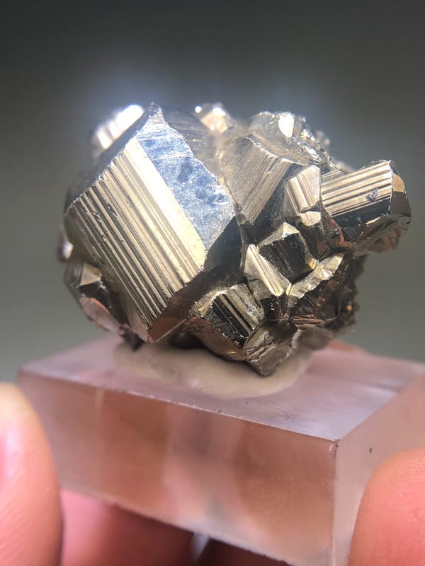 Pyrite from Peru, individual mineral specimen view 2
