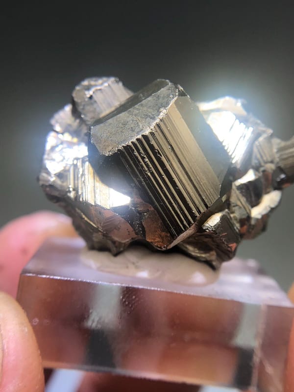 Pyrite from Peru, individual mineral specimen view 7