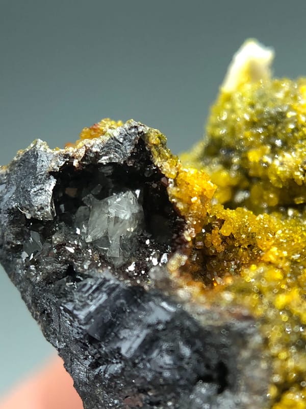 Mimetite from Guangdong, China, individual mineral specimen view 2