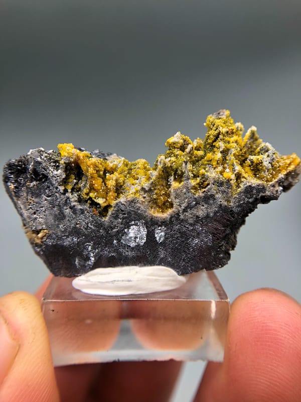 Mimetite from Lianping, Guangdong, China, individual mineral specimen view 1