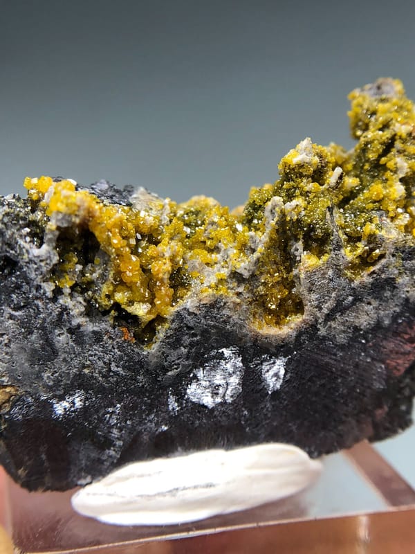 Mimetite from Lianping, Guangdong, China, individual mineral specimen view 2