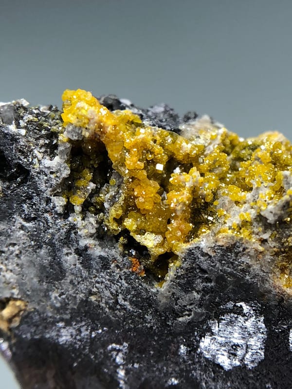 Mimetite from Lianping, Guangdong, China, individual mineral specimen view 3