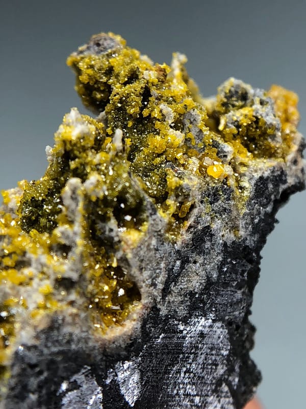 Mimetite from Lianping, Guangdong, China, individual mineral specimen view 4