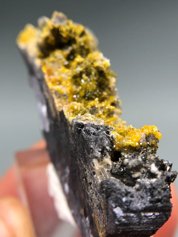 Mimetite from Lianping, Guangdong, China, individual mineral specimen view 5