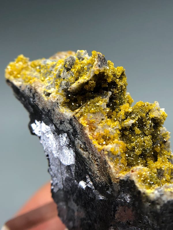 Mimetite from Lianping, Guangdong, China, individual mineral specimen view 6