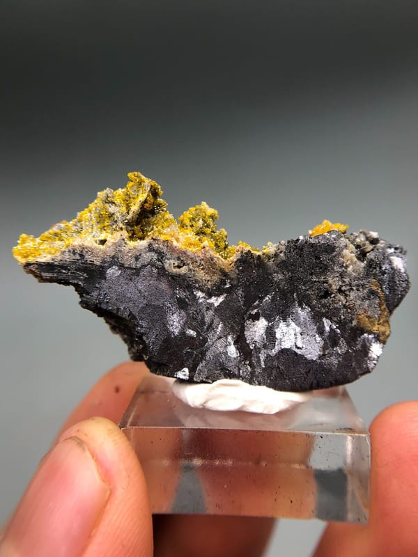 Mimetite from Lianping, Guangdong, China, individual mineral specimen view 7
